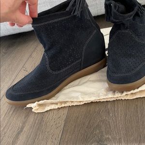 Isabel Marant “Beslay” Wedge Perforated Bootie